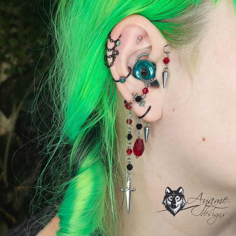 Ayame Designs - Rogue Stainless Steel Loop Earplug Oor wrap - Zilverkleurig